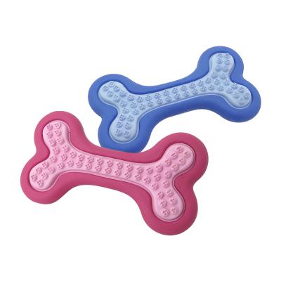 China Custom Durable Indestructible Solid Bone Shaped Dog Toothbrush Dog Toys Chew Pet Chewing Toy for sale