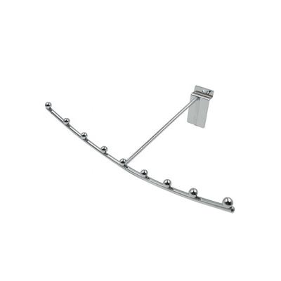 China Rustproof Corrosion Protection T Shape Slatwall Hook Metal Wall Hook With 9 Beads For Display for sale