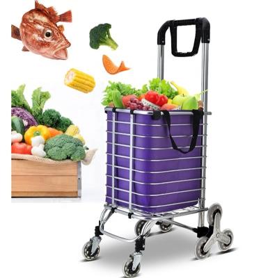 China Popular Collapsible Folding Shopping Climbing Trolley Rustproof Corrosion Protection 8 Crystal Stainless Steel Wheels Multipurpose for sale