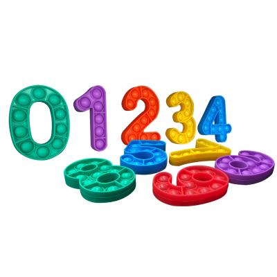 China Relaxation Math Stress Toy Snap Bubble Anti Numbers Multicolor Symbols Game Bubble Sensory Toys For Adult Kid Funny for sale