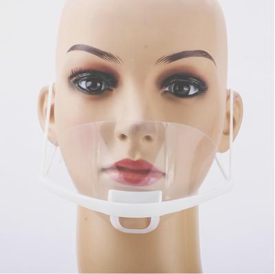 China Kitchen Food and Beverage Serving Kitchen Transparent Face Mouth Shield Plastic Custom Nose and Mouth Clear Saying for Catering Hotel Mask for sale