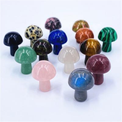 China China Mini Crystal Carving Mushroom Healing Stones Natural High Quality Wholesale Crystal Mushroom Small Size for Healing for sale