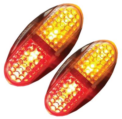 China Color Amber Red Clearance Lights Dual 10v-30v LED Trailer Truck Side Marker Indicators For Truck Truck ETK-LED-SIDE-LIGHT-4LED-PIRANHA for sale