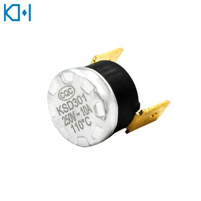 China Household KSD301 16 Amp Break Action Overheat Thermostat Bimetal Thermal Switch for sale