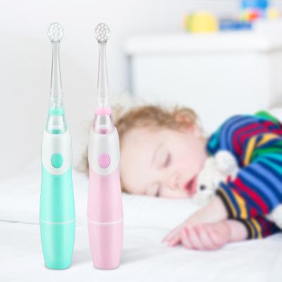 China BABY CARE SG976-2 WATERPROOF SOFT HAIR Battery Operated KIDS SONIC ELECTRIC TOOTHBRUSH for Children WITH WATCH LAMP for sale