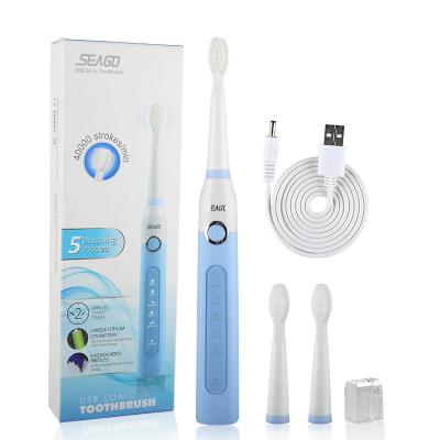 China Wholesale SG507 5 Modes USB Rechargeable Sonic Electric Toothbrush SEAGO USB Manufacturer for sale