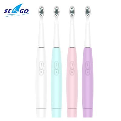 China SEAGO Battery Operated SG2301 IPX7 Battery Adult Sonic Vibrating Electric Toothbrush Powered Powerful Cheap 40,000 Strokes for sale