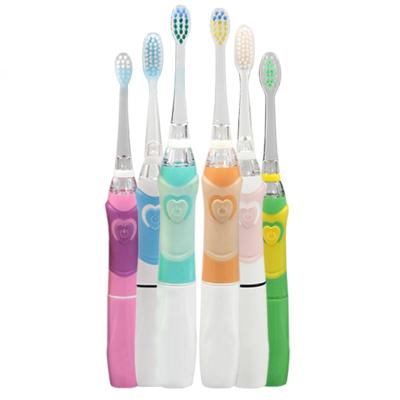 China Seago SG-977 Battery Operated Kids Sonic Electric Toothbrush With Faultless LED White And Colored Battery Replacement Heads AAA Waterproof IPX 7 for sale