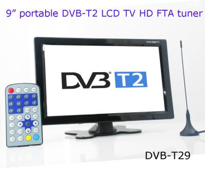 China DVB-T29 9 inch portable DVB-T2 LCD TV monitor 2014 HD FTA digital TV receiver decoder for sale