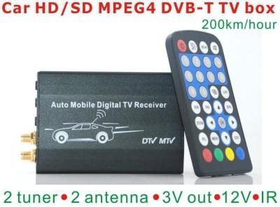 China DVB-T7200 Car DVB-T TV box diversity 2 antenna MPEG2/MPEG4 H.264 STB for sale