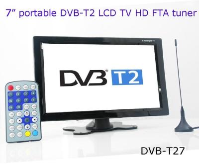 China DVB-T27 7 inch portable DVB-T2 LCD TV monitor 2014 HD FTA digital TV receiver decoder for sale