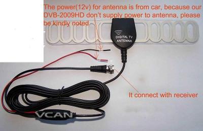 China ANT-003A Digital TV DVB-T antenna aerial built-in signal enlarger booster for sale