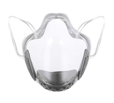 China Weatherproof Ultra Clear Splash Proof Transparent Face Mask Transparent Lip Tongue Mask PC Face Mask Isolation Mask for sale