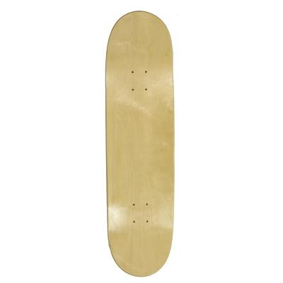 China Current Youth In US Warehouse 8.25 Inch Skate Board 7 Ply 100% Maple White Canadian Skateboard Deck for sale