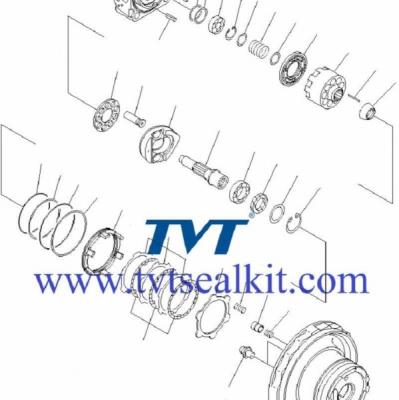 China Sealing parts komatsu pc200-7 Travel motor seal kit for sale