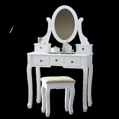 China (Other)Wholesale Adjustable Wooden Makeup Vanity Table Set for sale