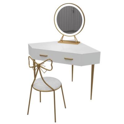 China Hot Sale Design Storage 2022 New Arrival Northern Europe Style Metal Dressing Table Simple Corner for sale