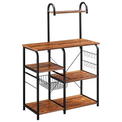 China Factory Sale Modern Kitchen Storage Rack Bakers Rack Shelf for sale