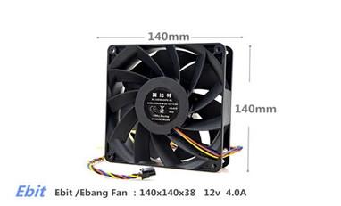 China Minero Cooler Cooling Fan de Ebit Ebang E12 44t Avalon 1066 50t Asic para el aparejo minero 12V 4.0A en venta