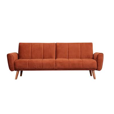 China Orange Modular Sofa Beds Living Room Furniture Modern Living Room Sofas 100% Polyester Fabrics for sale