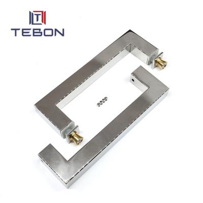 China Easy Installion JTB-LS22 Standard Design Stainless Steel Glass Door Handle Square Glass Door Handle for sale