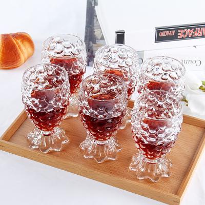 China Wholesale Price Modern Modern Fish Scale Red Wine Glass Set Creative Transparent Home Cocktail Juice Glass Milk Glass for sale