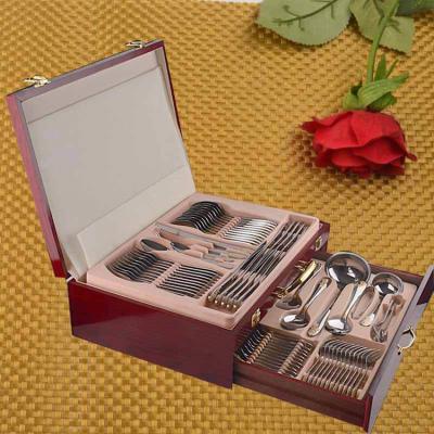 China Amazon Source Factory Outlet Quality Sustainable Top Selling Quality Stainless Steel Gold 72 Piece Set for sale