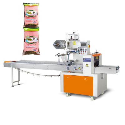 China Food Horizontal High Speed ​​Flow Scouring Pad Automatic Pillow Packing Machine for sale