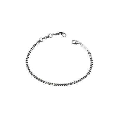 China Eco-Friendly Geometric 925 Sterling Silver Niche Bracelet S925 Simple 925 Sterling Silver Link Chain Bracelet for sale