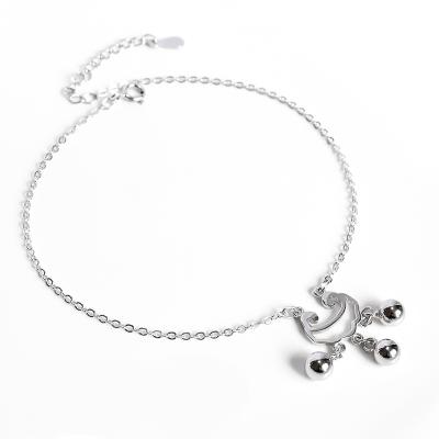 China CLASSIC Minimalist Trendy Jewelry 925 Silver Link Chain Anklet Bracelet For Women for sale