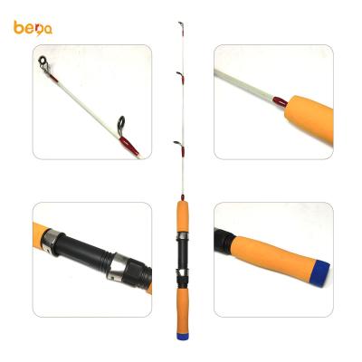 China Custom 60cm Ice Fishing Rod Solid Fiberglass Shrimp Fishing Rod Transparent Gear Glass High Strength Winter Fishing for sale