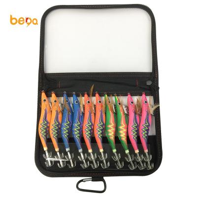 China Plastic Set 10pcs/set Glow in Dark ABS Plastic Body Wrapped Cloth Japanese Jigging Lure 2.5# 3.0# 3.5# 4# for sale