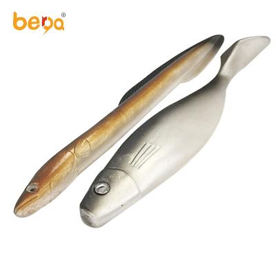 China Metal Swim Eel Soft Fishing Lure Artificial Soft Bait Simulation Realistic Sea Fish Carp Bass for sale