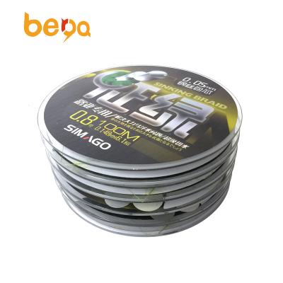 China Float Locator 100M Factory Wholesale 4strands Multifilament Braided PE Fishing Line Super Strong Durable Fishing Ropes 23LB-143LB for sale