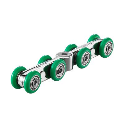 China Applicable to sliding door 8 wheel lever wheel garage door rollers round nylon sliding door roller system for sale