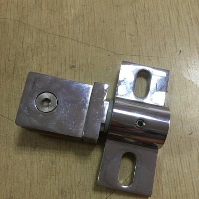 China Custom Glass Bracket Glass Clip Connection Shower Door Clamp Bathroom Door Glass Hold Down Stainless Steel for sale