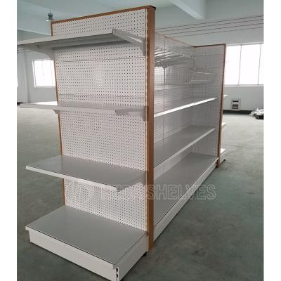 China High Quality Customized Single Sided Double Sided Factory Supermarket Shelves Back Plate White Gondola for sale