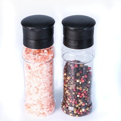 China Good Selling 200ML Good Quality Viable Salt and Pepper Grinder Manual Salt Grinder Plastic Bottles for sale