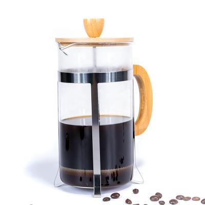 China Stocked French Press Bamboo Coffee Press Excellent Press Plunger French Press Coffee Equipment for sale