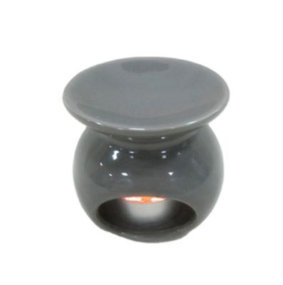 China Chinese Custom Gray Ceramic Mini Oil Burner Chandelier Handmade Incense Censer Home Decoration for sale