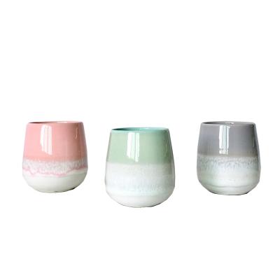 China Hot Selling Modern Candle Jar Home Style Decorative Single Ceramic Jar Candle Jar For Wedding for sale