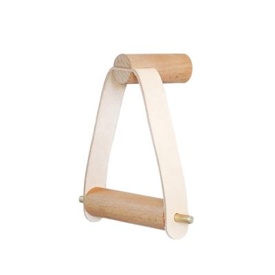 China HONVEY Vintage Design Toilet Paper Roll Holder Modern Wall Mounted Wooden Toilet Paper Holder for sale