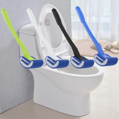 China 4 Colors Sustainable Plastic Long Handle Bathroom Toilet Bowl Scrub Toilet Cleaning Brush Plants Bathroom Kitchen Accessories for sale