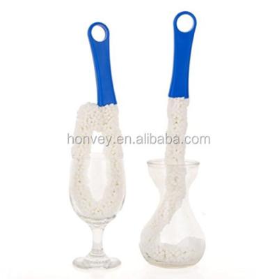 China Viable Sponge Wine Cup Clean Decanter Brush Adjustable Sponge Glass Sweep Home Cleaning Tools for sale