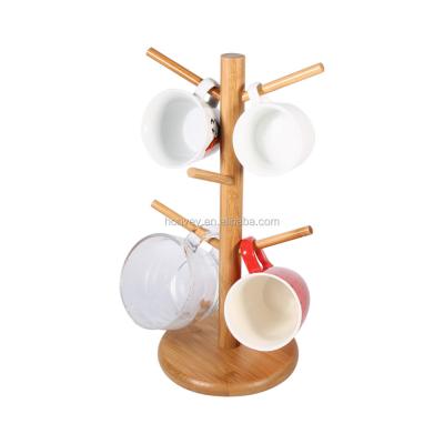 China Viable Cups and Cup Holder - 6 Tree Wood Bamboo Style Cups for sale