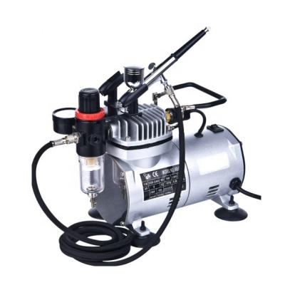 China Airbrush Cake Tool HONVEY Tattoo Decorating Makeup Shoes Cake Decorating Air Compressor and 1 Airbrush Kit for sale