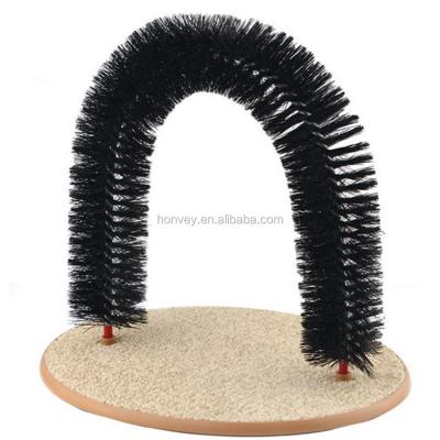 China Viable Pet Cat Arch Self-Groomer and Massager - Groom's Toy Pet Cat Scratcher Toys Fur Grooming Brush for sale