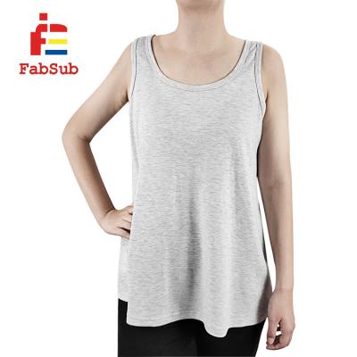 China Factory Price Breathable Custom Design Blank Tank Tops Women Plain Back Sleeveless T-Shirt Sublimated Tank Tops for sale