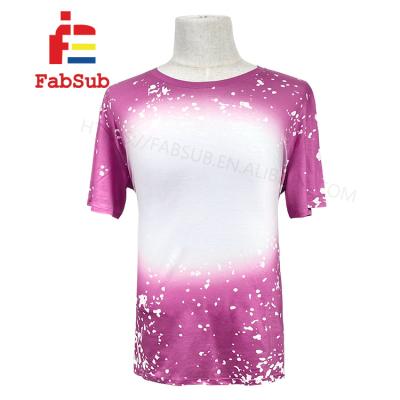 China Wholesale Breathable T Shirt For Sublimation Faux Bleach Sublimation Shirt Cotton Feel Blank Polyester T Shirt for sale