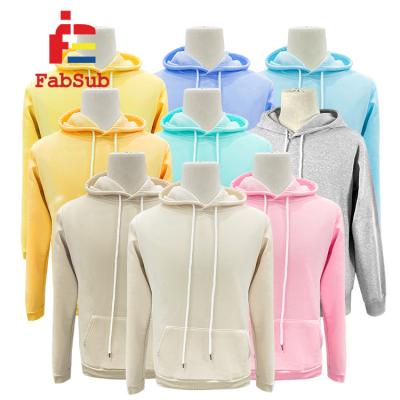 China Fabsub Breathable Wholesale High Quality Custom Print Sublimation Hoodies Polyester Pastel Color Sublimation Hoodie for sale